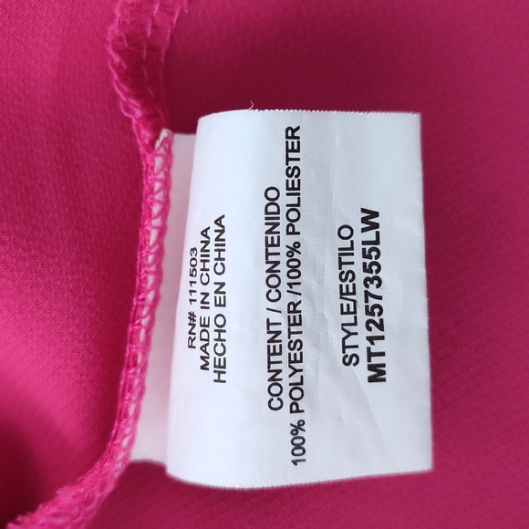 Lily White Gorgeous! Pink Tulip Sleeve Women's Top Size Large - Picture 5 of 5